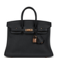 Birkins 25 Black Swift Rose Gold Hardware