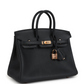 Birkins 25 Black Swift Rose Gold Hardware