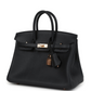Birkins 25 Black Swift Rose Gold Hardware