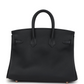 Birkins 25 Black Swift Rose Gold Hardware