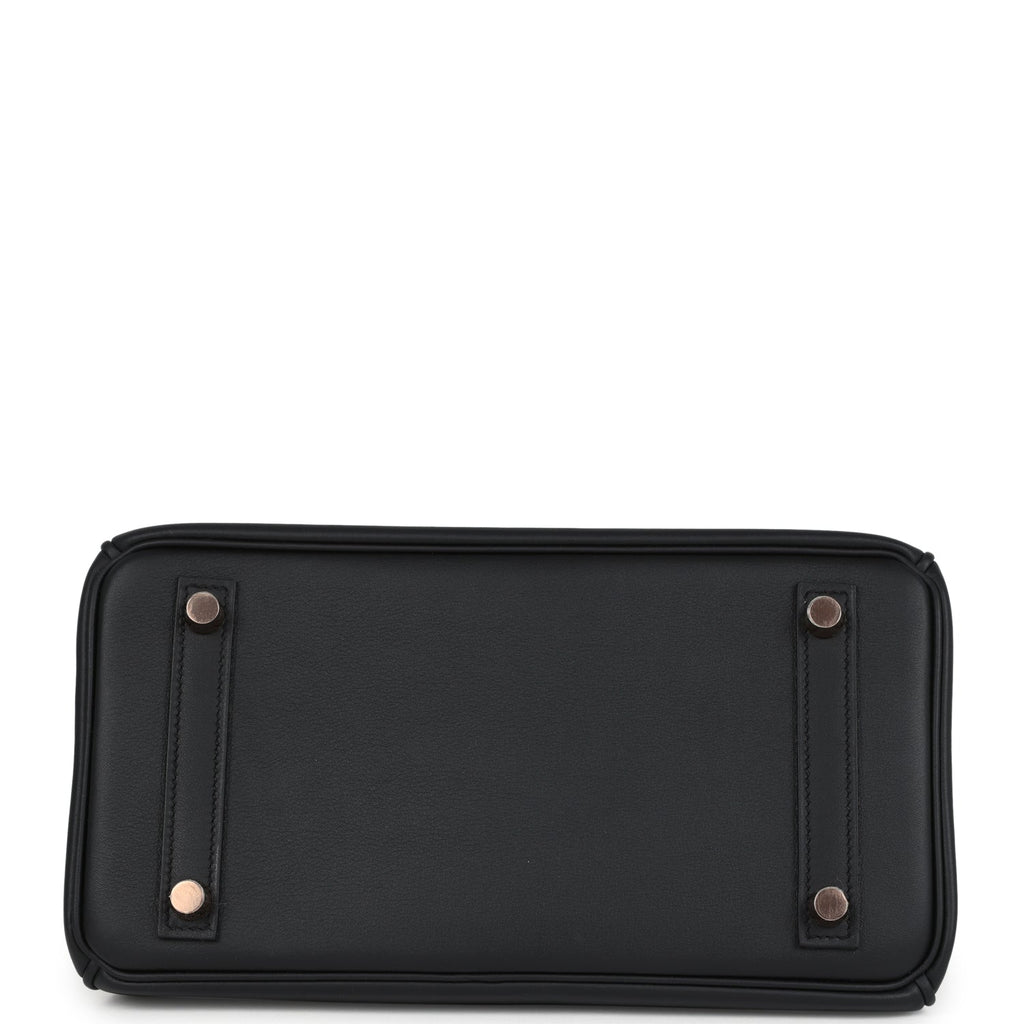 Birkins 25 Black Swift Rose Gold Hardware