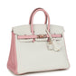 Hermès Special Order (HSS) Birkin 25 White and Rose Sakura Clemence Rose Gold Hardware