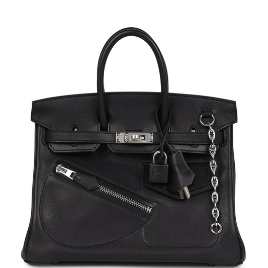 Birkins 25 Black Volupto Palladium Hardware