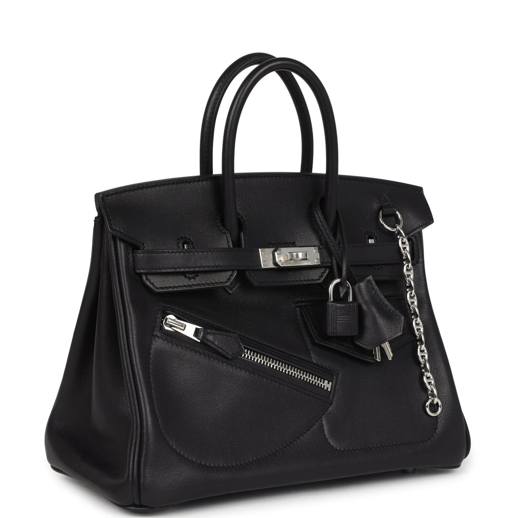 Birkins 25 Black Volupto Palladium Hardware