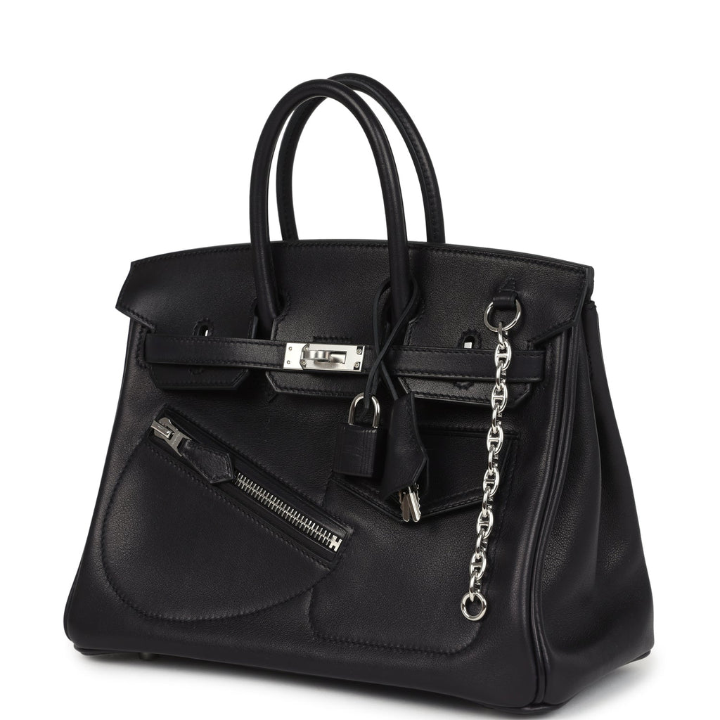 Birkins 25 Black Volupto Palladium Hardware