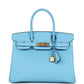 Birkin 30 Celeste Epsom Gold Hardware