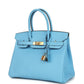 Birkin 30 Celeste Epsom Gold Hardware