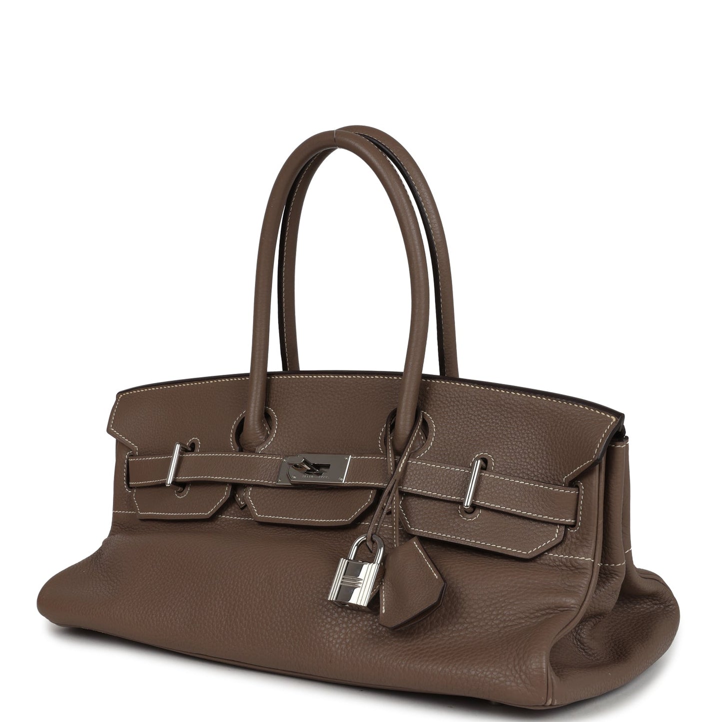 Vintage Shoulder Birkin 42 JPG Etoupe Clemence Palladium Hardware