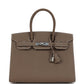 Birkin Sellier 30 Etoupe Epsom Palladium Hardware