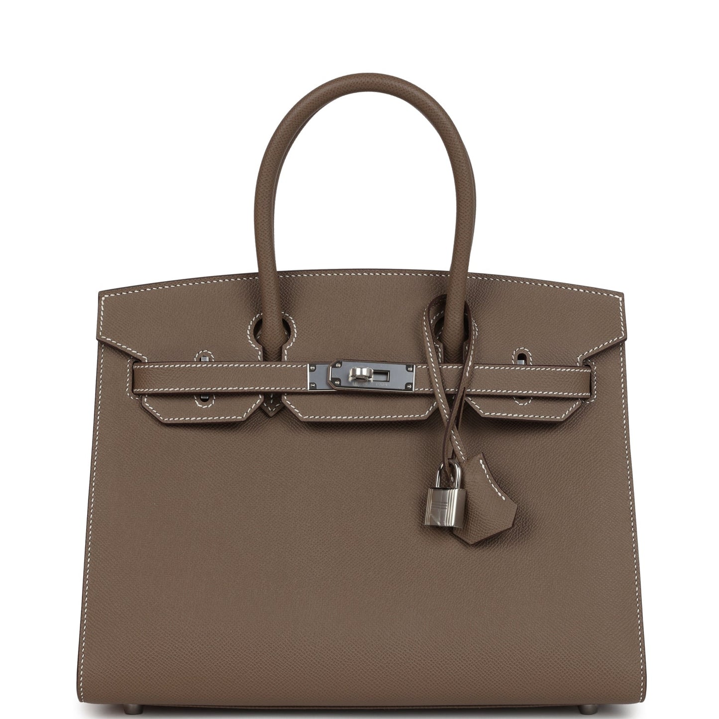 Birkin Sellier 30 Etoupe Epsom Palladium Hardware