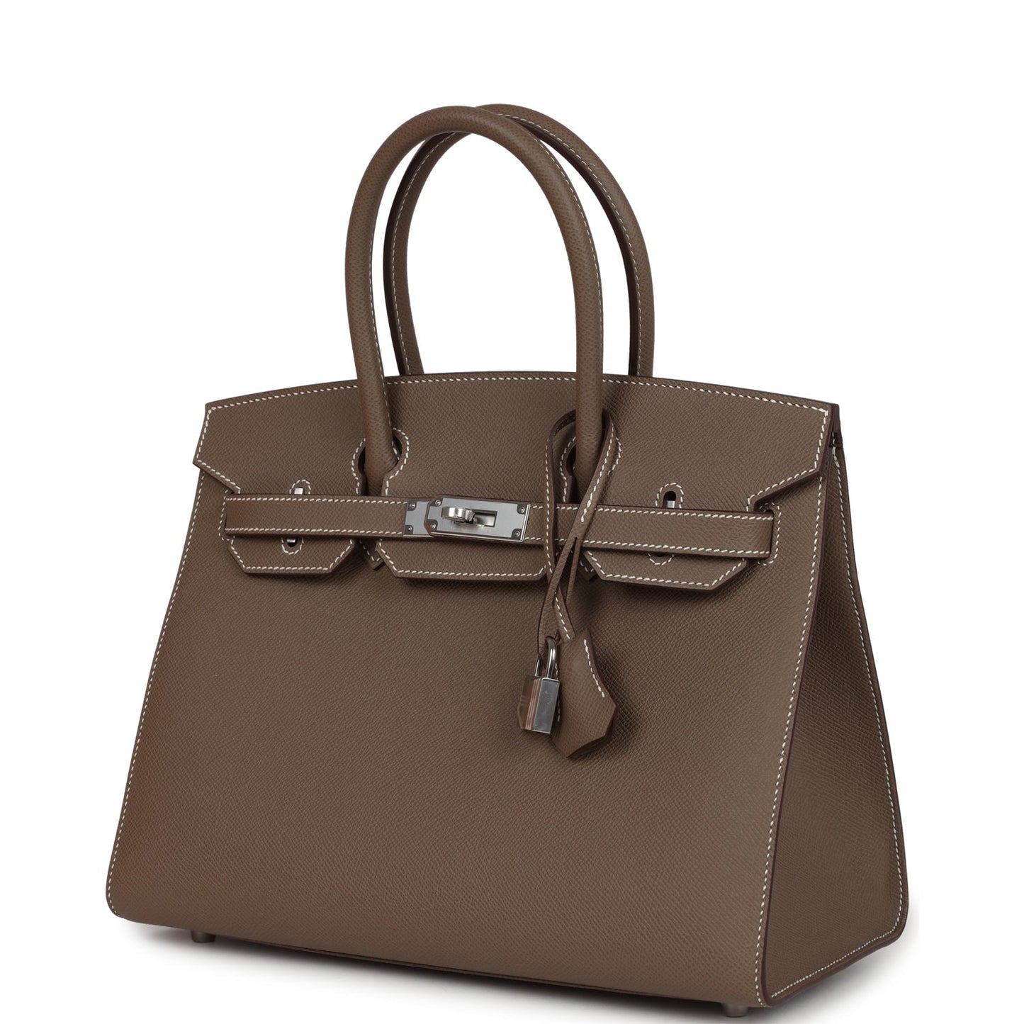 Birkin Sellier 30 Etoupe Epsom Palladium Hardware