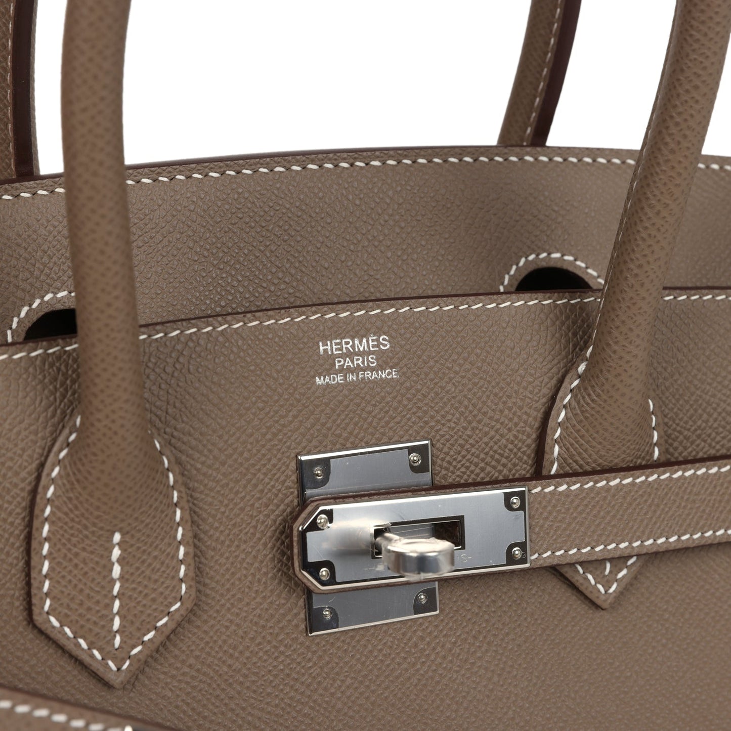 Birkin Sellier 30 Etoupe Epsom Palladium Hardware