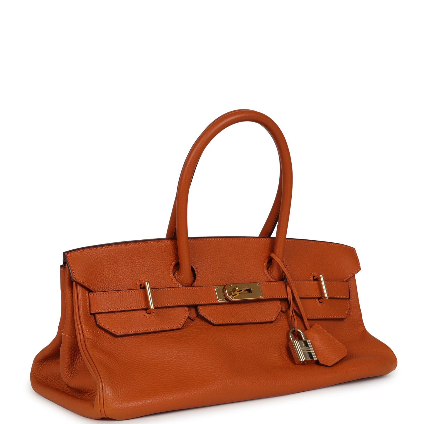 Vintage Shoulder Birkin 42 JPG Orange Clemence Gold Hardware