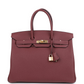 Birkin 35 Rouge H Togo Gold Hardware