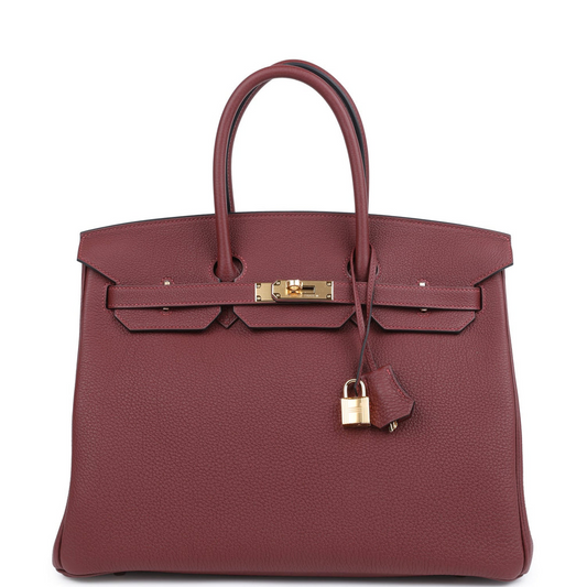 Birkin 35 Rouge H Togo Gold Hardware