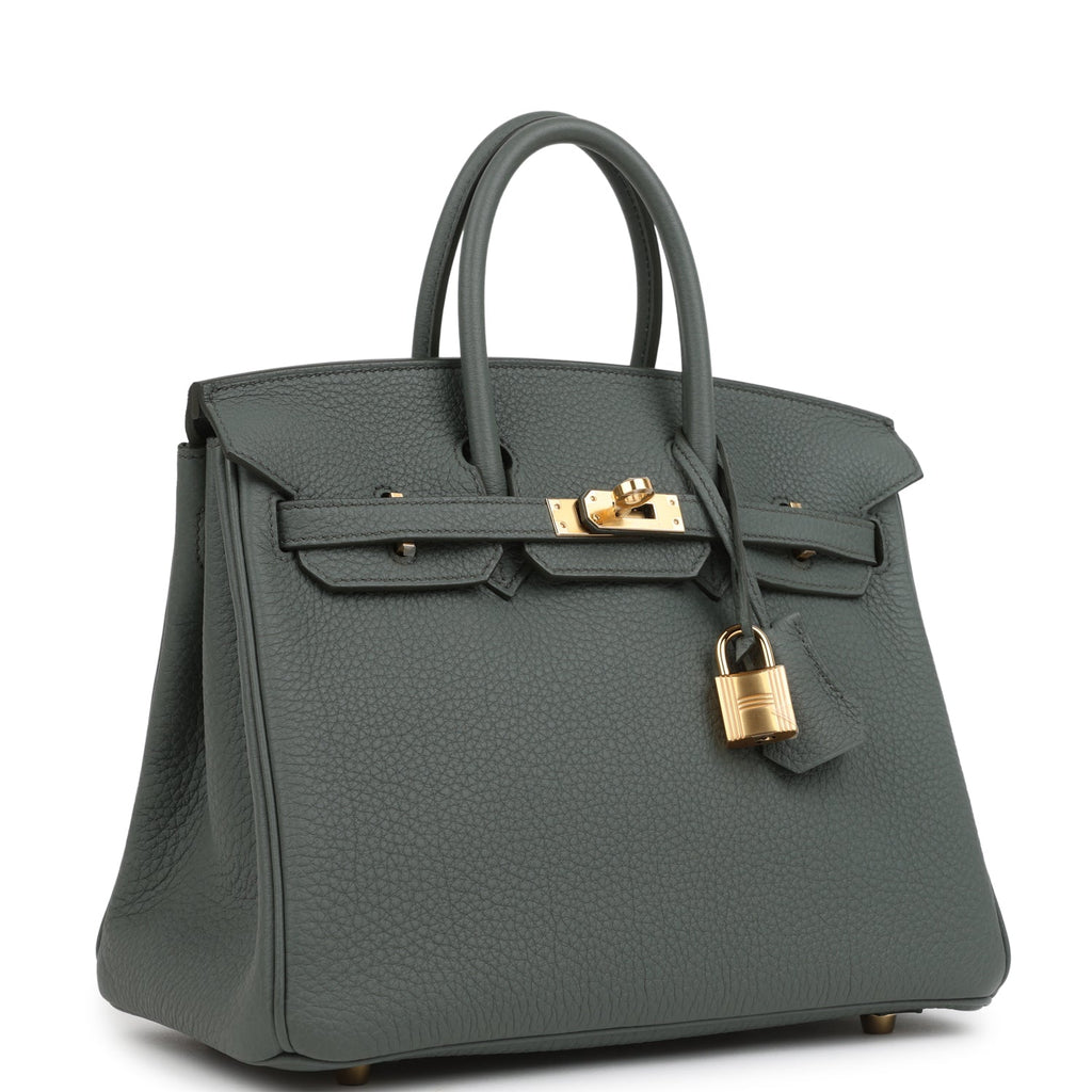 Birkin 25 Vert Amande Togo Gold Hardware