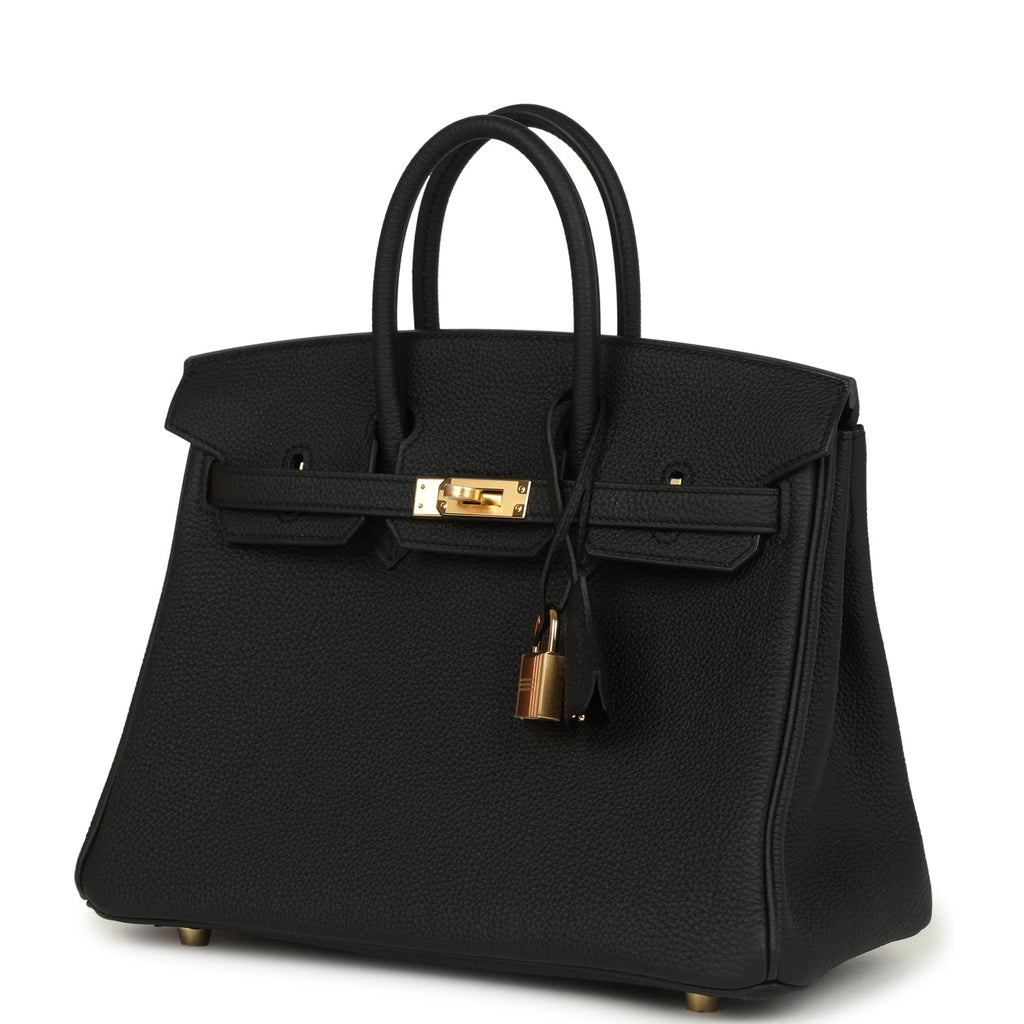 Birkins 25 Black Togo Gold Hardware