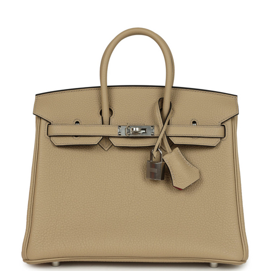 Birkin 25 Trench Verso Togo Palladium Hardware