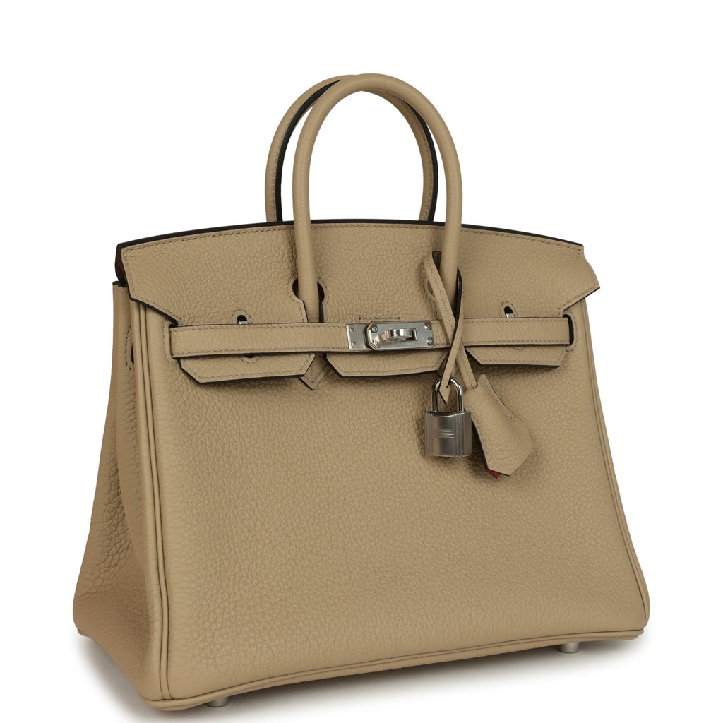 Birkin 25 Trench Verso Togo Palladium Hardware