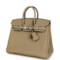 Birkin 25 Trench Verso Togo Palladium Hardware