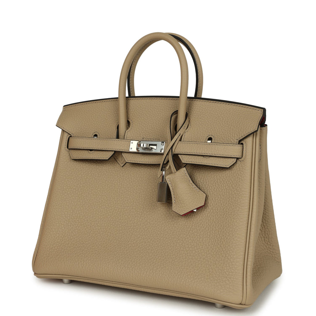 Birkin 25 Trench Verso Togo Palladium Hardware