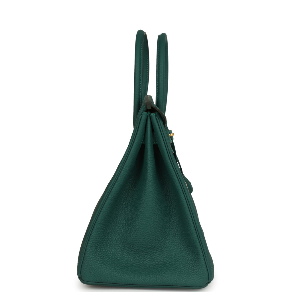 Birkin 35 Malachite Togo Gold Hardware