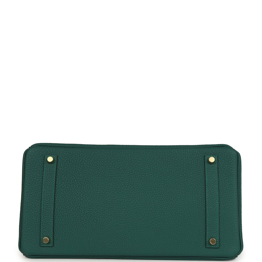 Birkin 35 Malachite Togo Gold Hardware