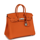 Birkin 25 Orange Togo Palladium Hardware