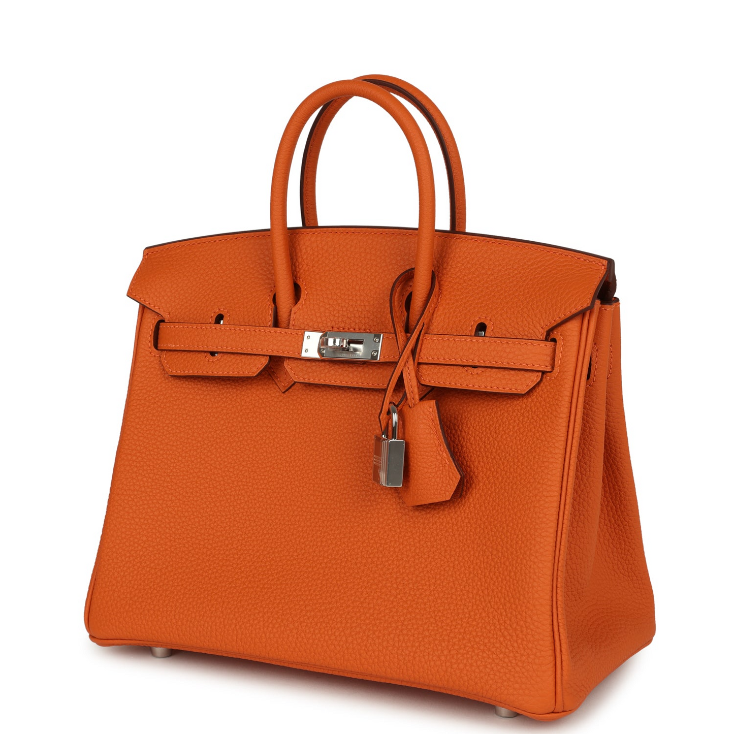 Birkin 25 Orange Togo Palladium Hardware