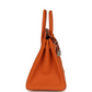 Birkin 25 Orange Togo Palladium Hardware