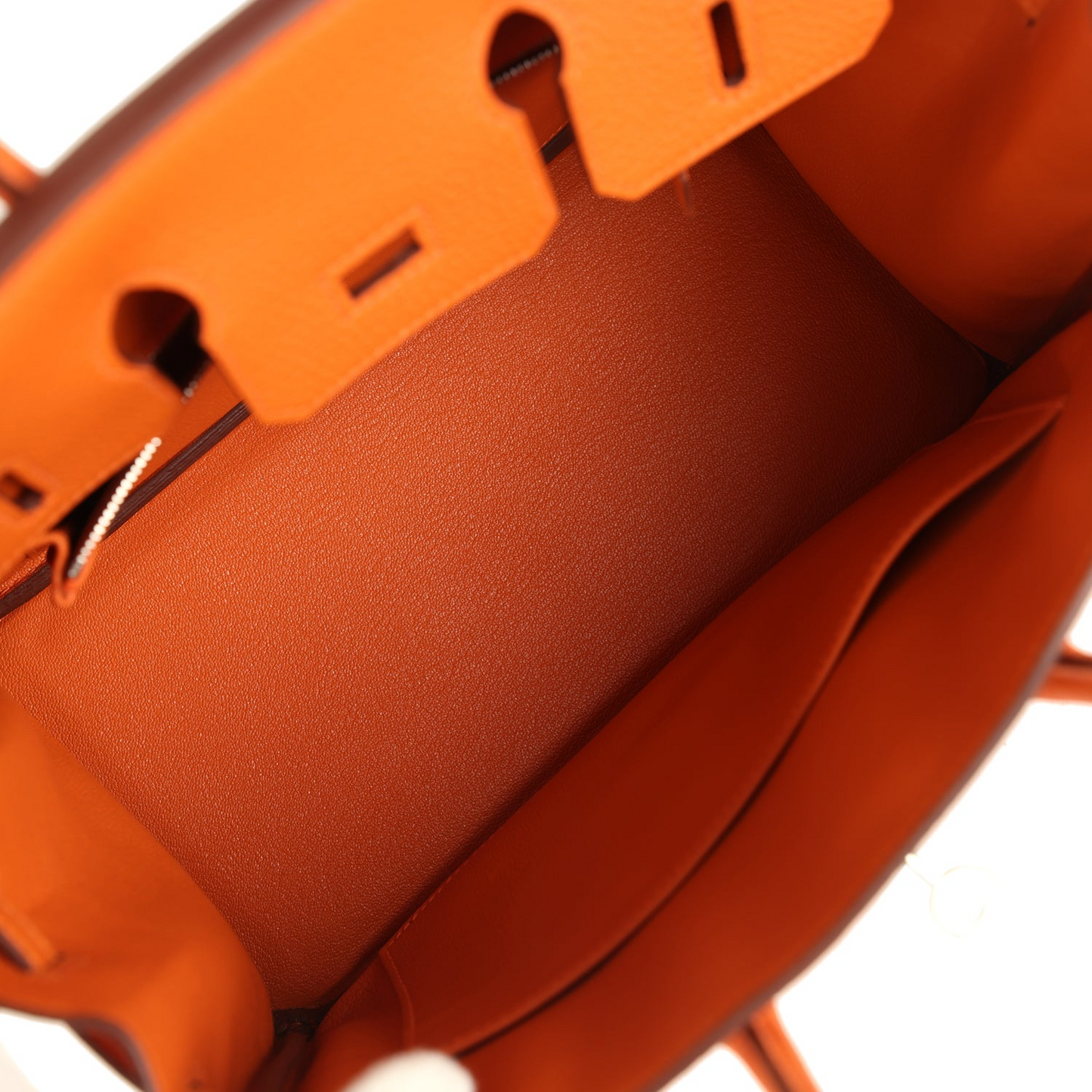 Birkin 25 Orange Togo Palladium Hardware