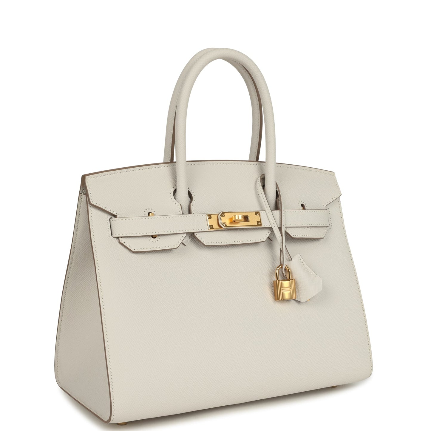 Birkin Sellier 30 Gris Pale Epsom Gold Hardware