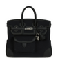Birkins 25 Cargo Black Toile Goeland and Black Swift Palladium Hardware