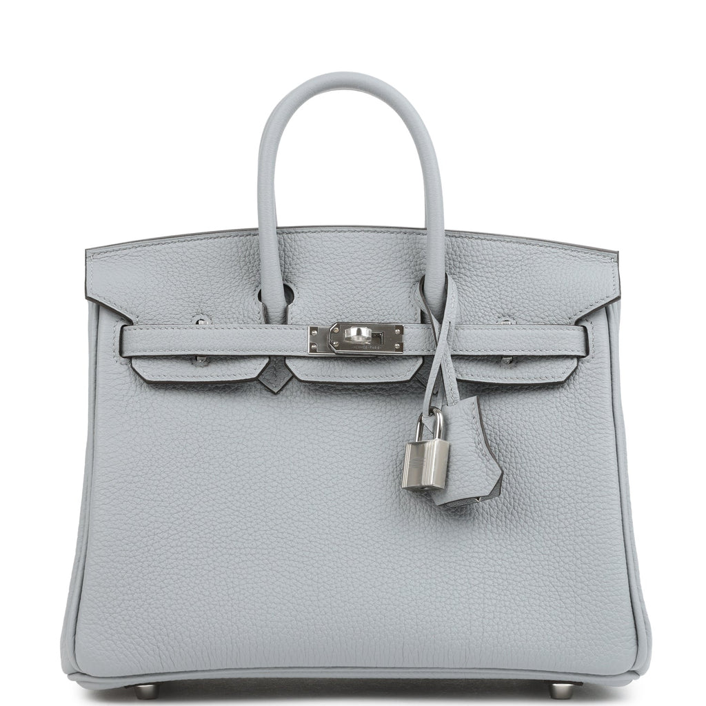 Birkins 25 Gris Pantin Togo Palladium Hardware