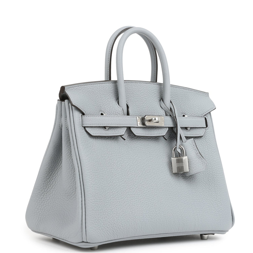 Birkins 25 Gris Pantin Togo Palladium Hardware