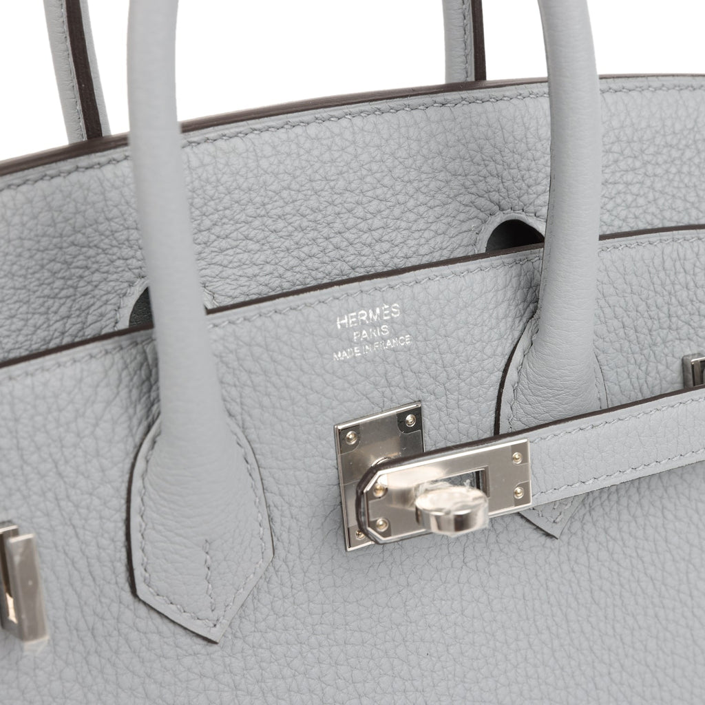 Birkins 25 Gris Pantin Togo Palladium Hardware