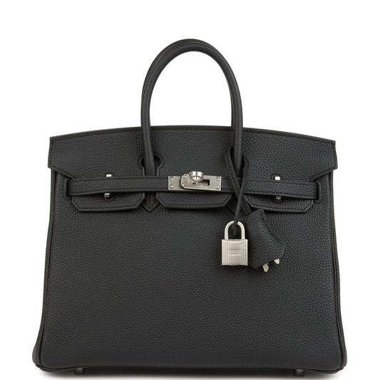 Birkins 25 Black Togo Brushed Palladium Hardware