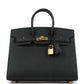Birkin Sellier 25 Black Epsom Gold Hardware