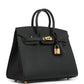 Birkin Sellier 25 Black Epsom Gold Hardware