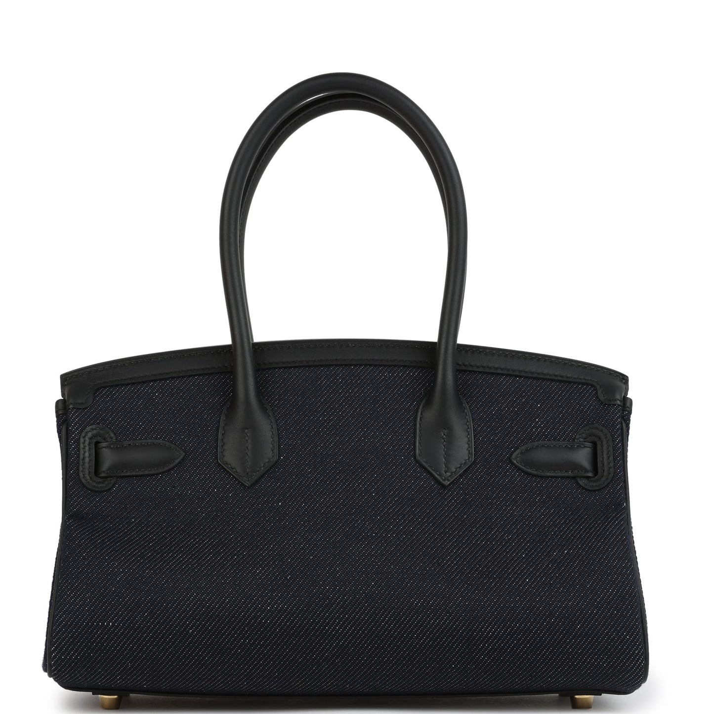 Shoulder Birkin Light 29 Black Swift and Bleu Indigo Denim Gold Hardware