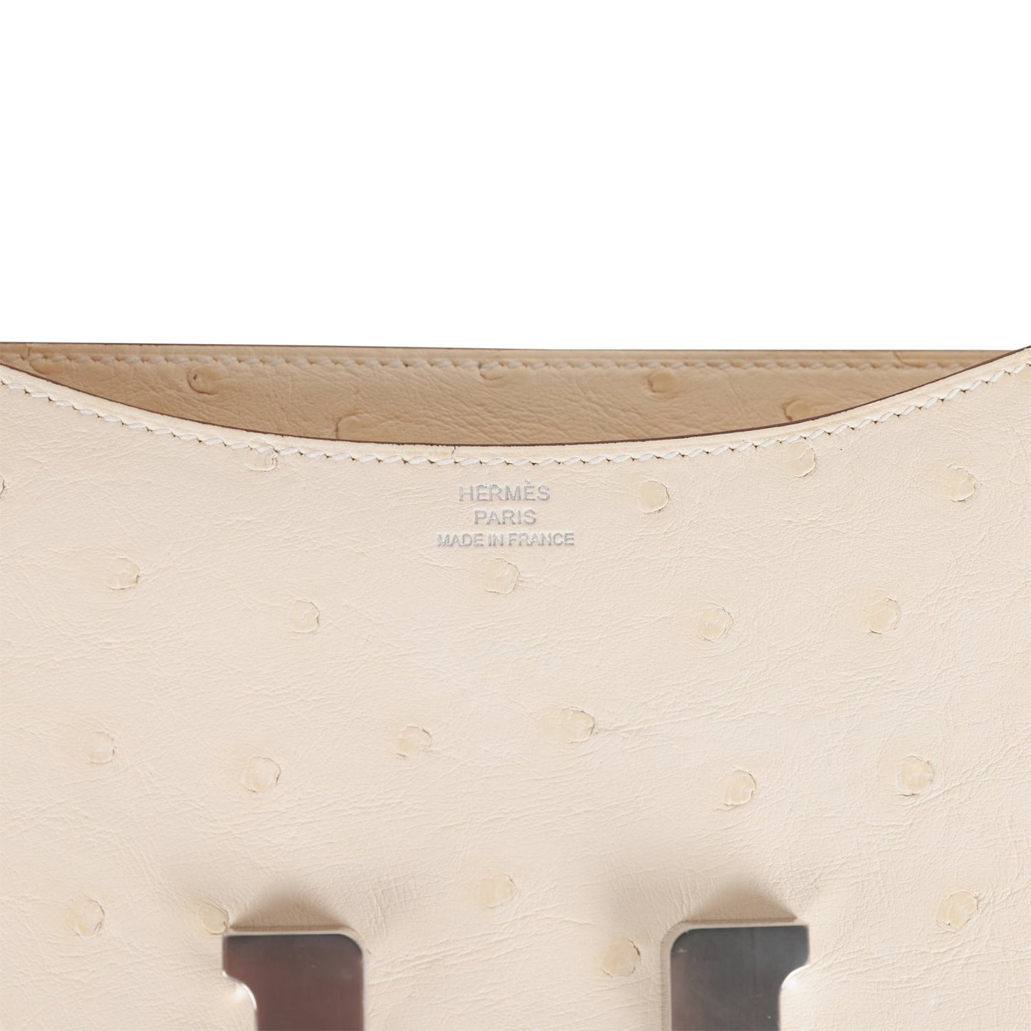 Constance 18 Nata Ostrich Palladium Hardware