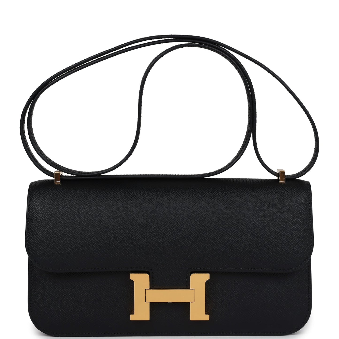 Constance Elan Black Epsom Gold Hardware