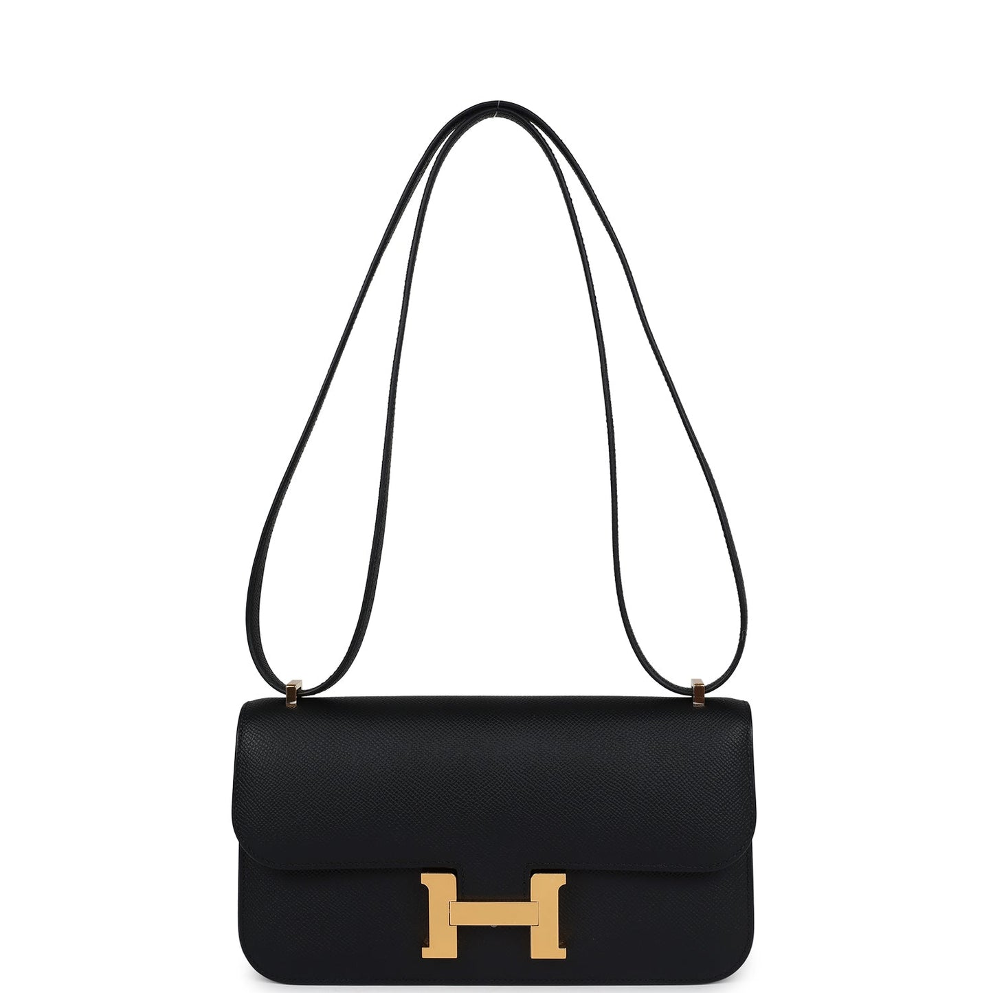 Constance Elan Black Epsom Gold Hardware