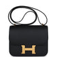 Constance 1-18 Black Epsom Gold Hardware