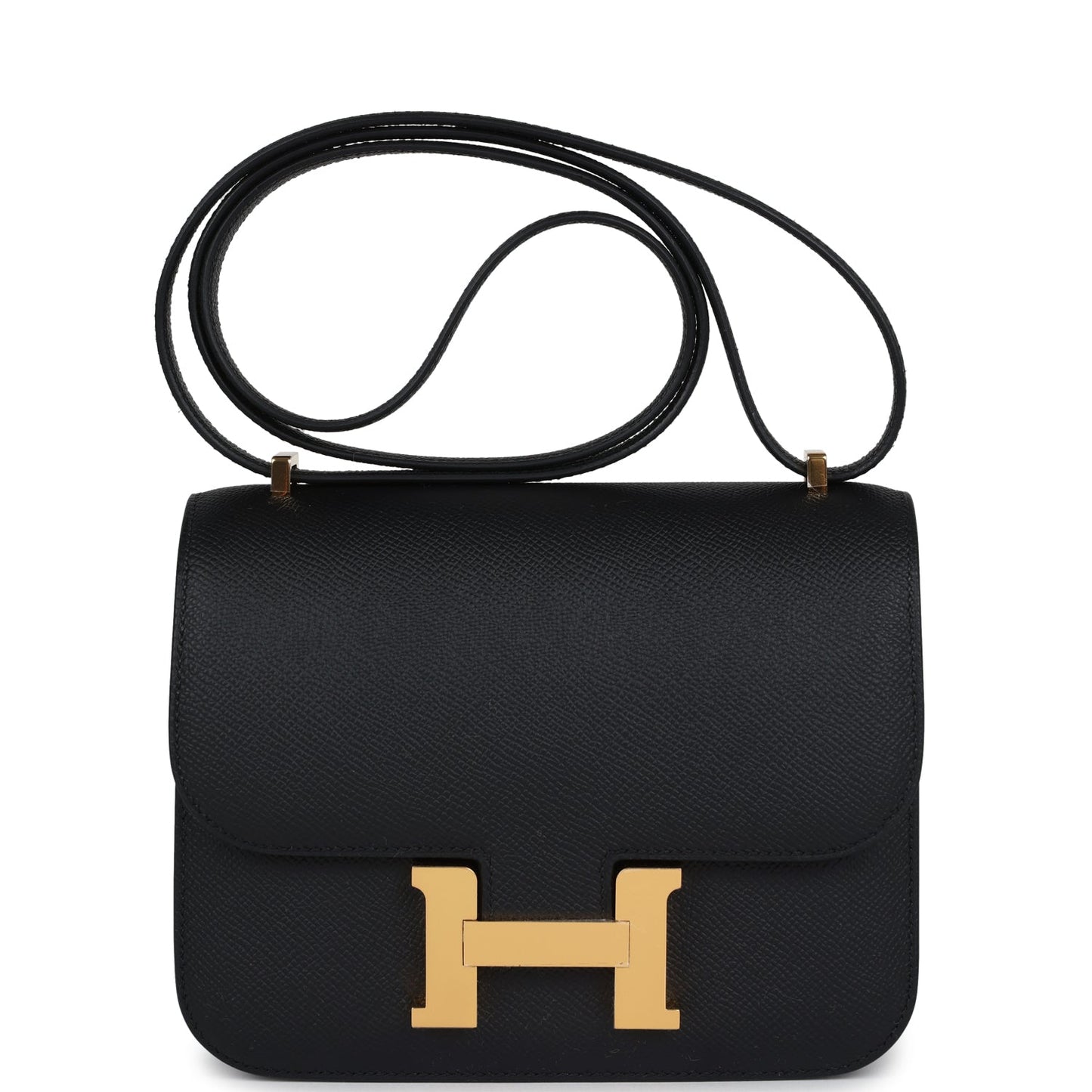 Constance 1-18 Black Epsom Gold Hardware
