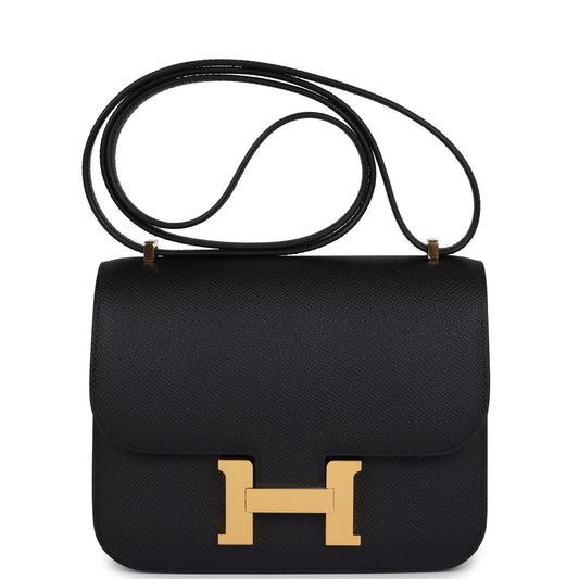 Constance 1-18 Black Epsom Gold Hardware