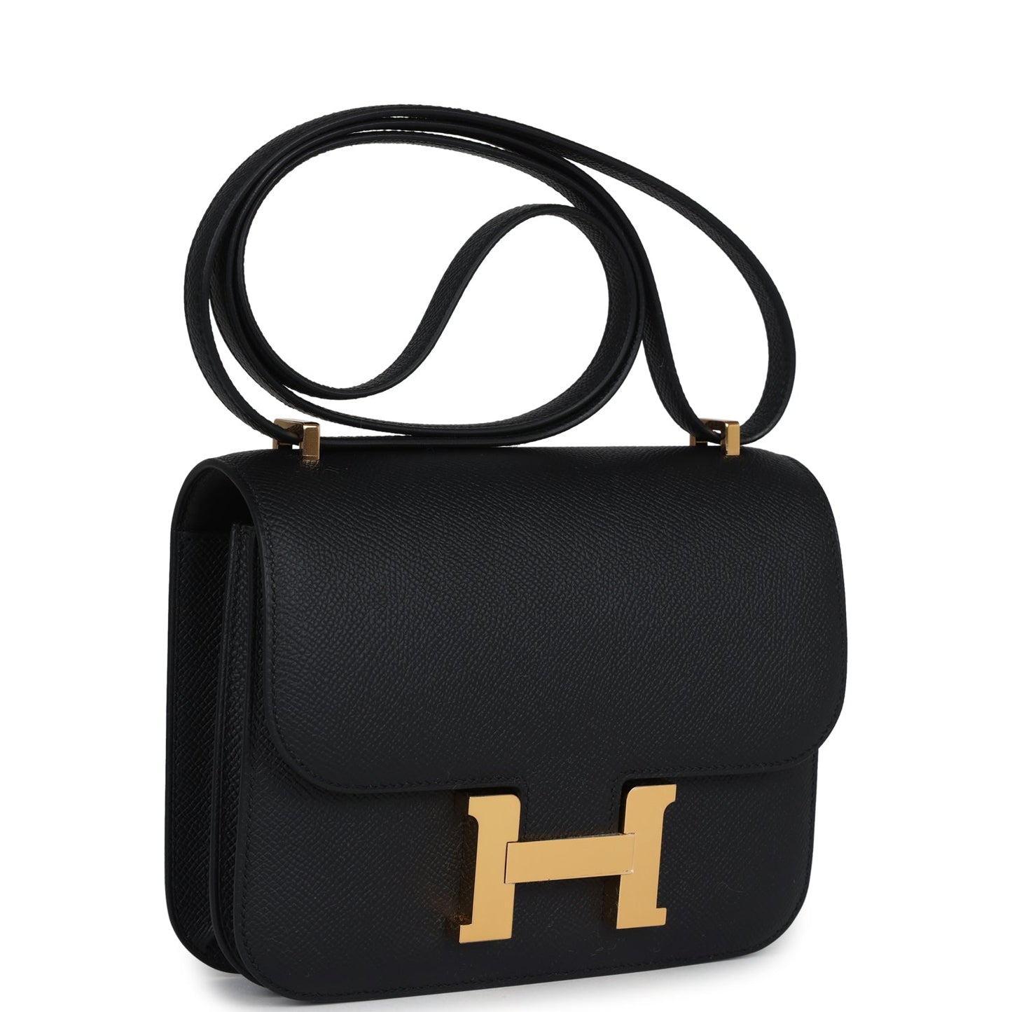 Constance 1-18 Black Epsom Gold Hardware