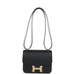 Constance 18 Black Epsom Brushed Gold Hardware