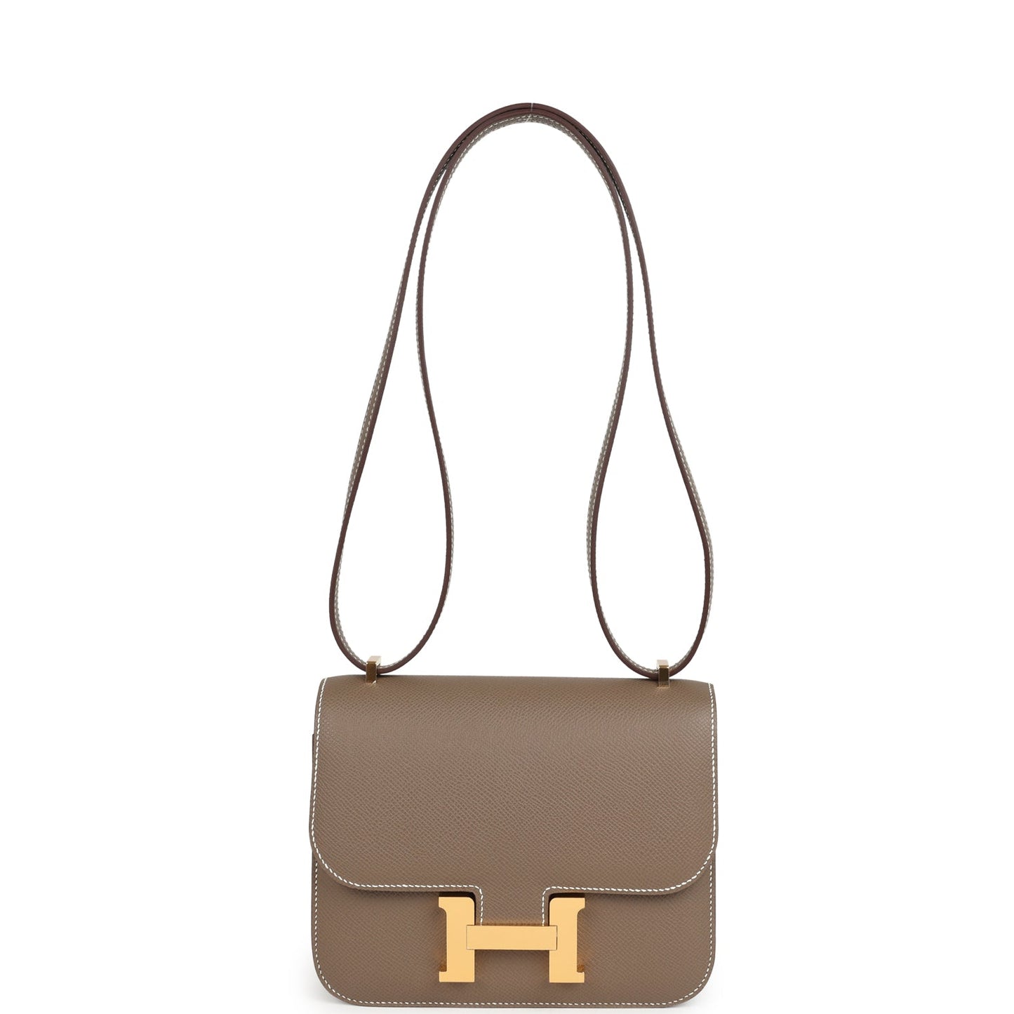 Constance 18 Etoupe Epsom Gold Hardware