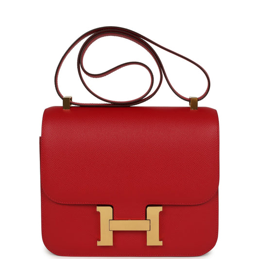 Constance 24 Rouge Casaque Epsom Gold Hardware